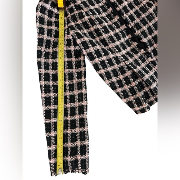 NWT-CeCe Black and Pink Long Sleeve Grid Tweed Frayed Blazer/Jacket Size‎ 6 - Picture 10 of 10